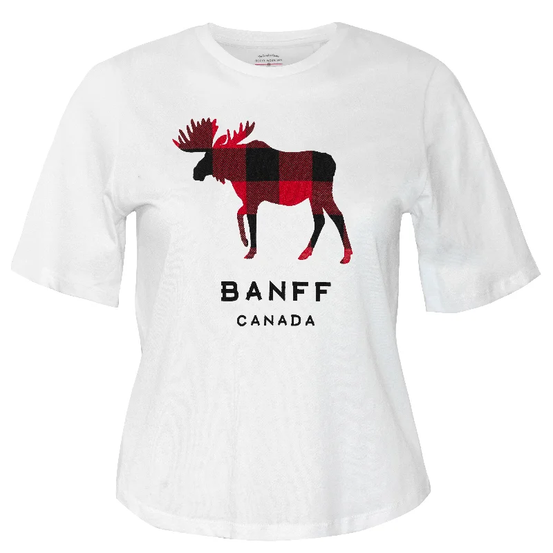 Buy Today Ladies Red Moose T-Shirt Banff Canada
