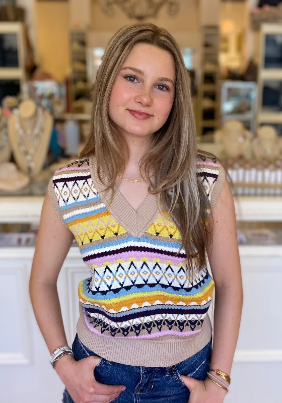 Overstock Sale Minnie Rose Fairisle Vest