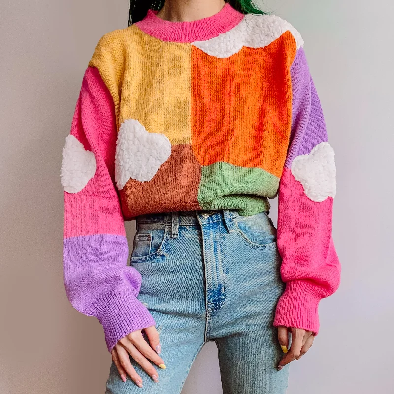 Special Price Candy Colorblock Cloud Sweater (Multicolor)