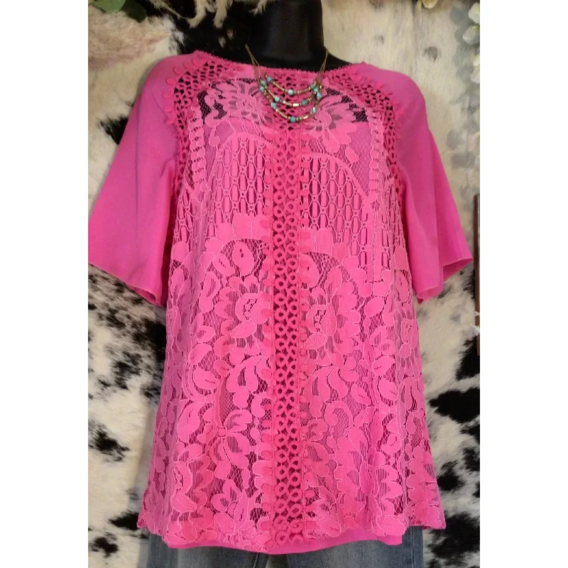 Loyalty Reward Half Sleeve Lace Top