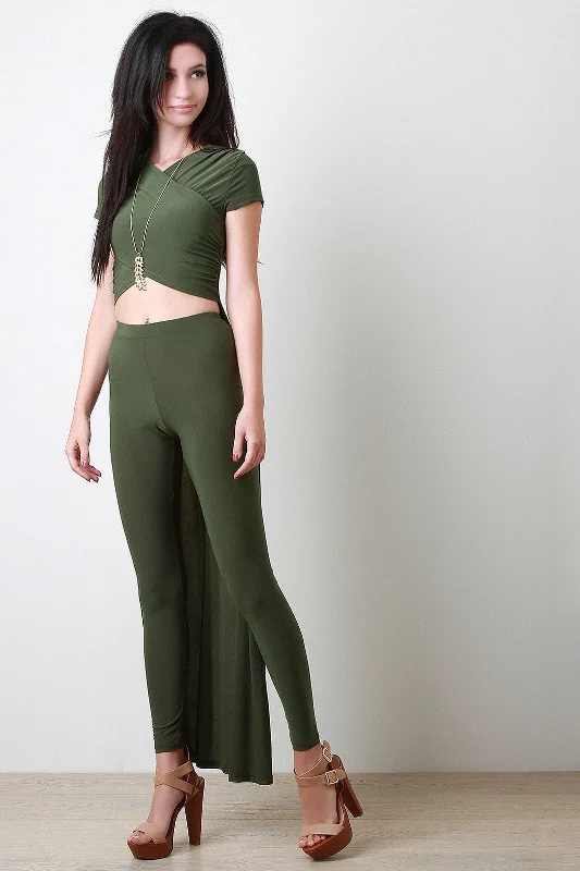 Weekend Deals That Thrill Crossover High-Low Maxi Top