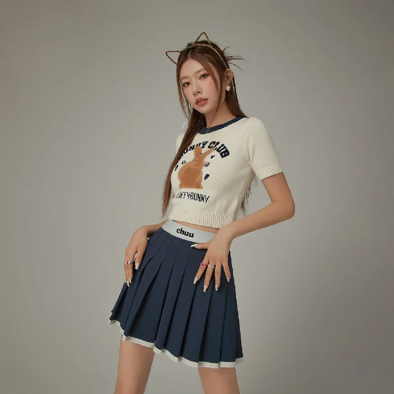 Doorbuster Deal Bunny Club Character Crop Knit Sweater