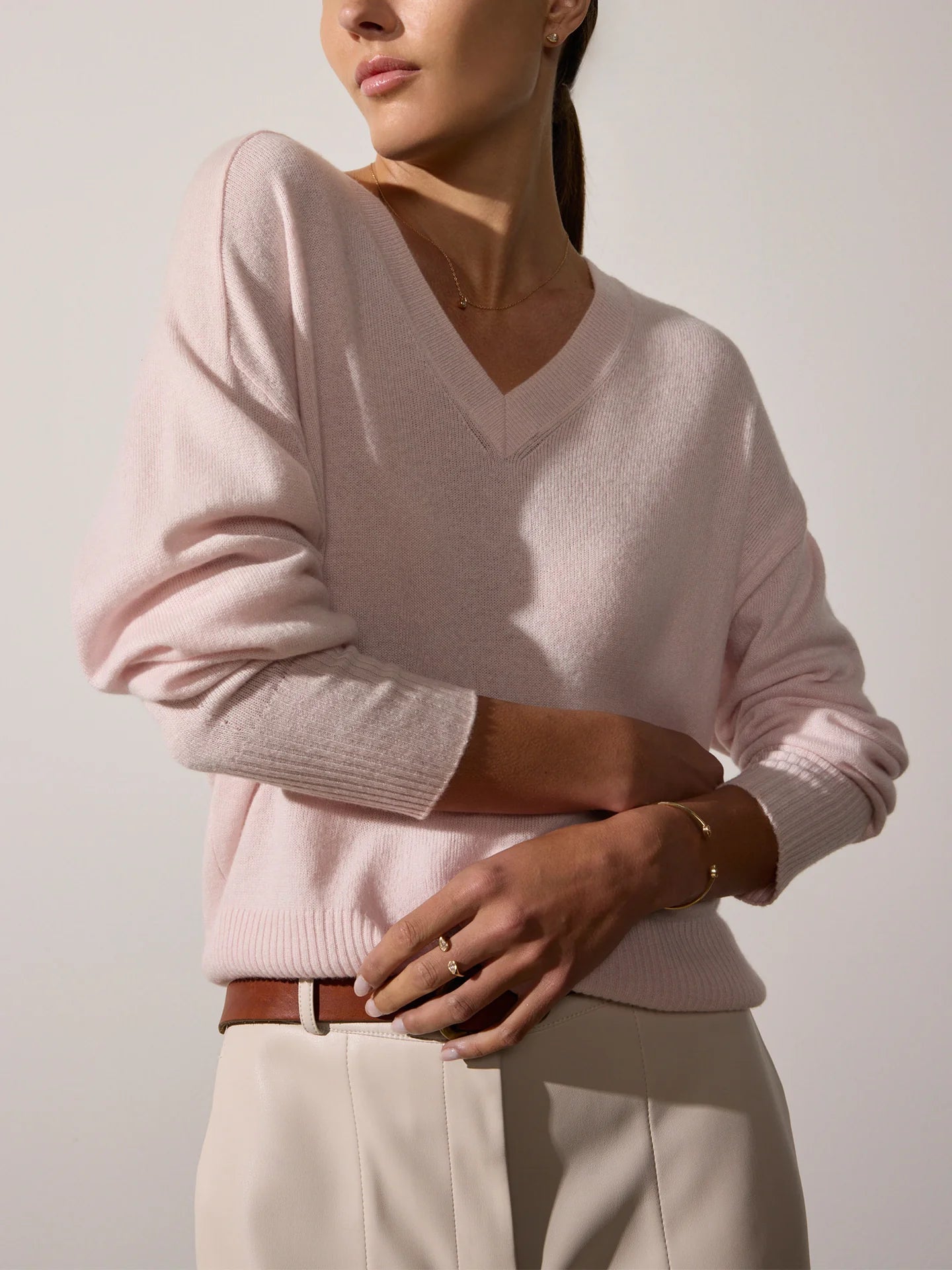 Don't Delay Brochu Walker Leila V-Neck Cashmere Sweater