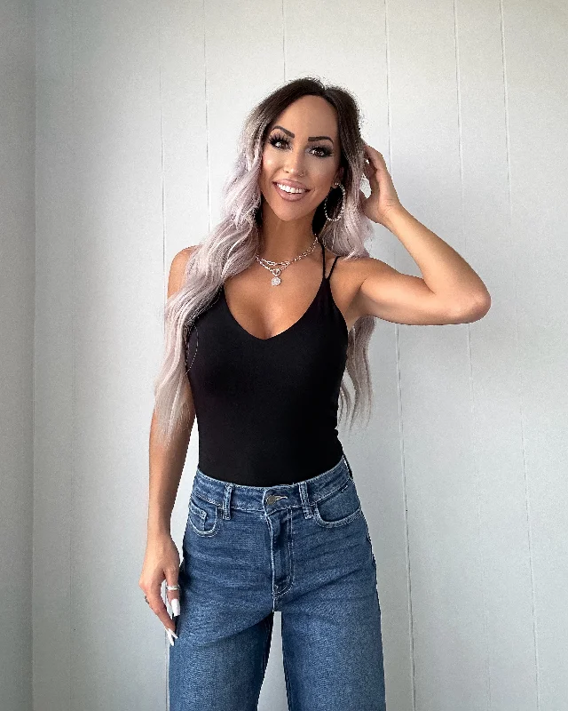 Don't Miss Out Parmalee Cross Back Bodysuit - Black