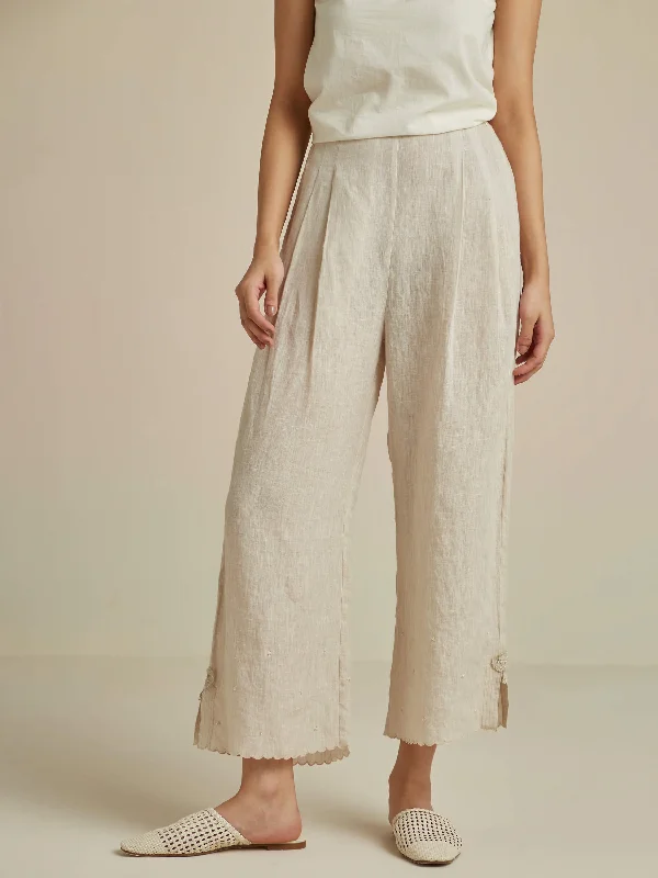 Best Choice Silver Inlay Linen Pants