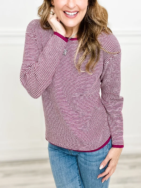 Today’s Deal Waffle texture Wide Neck Top