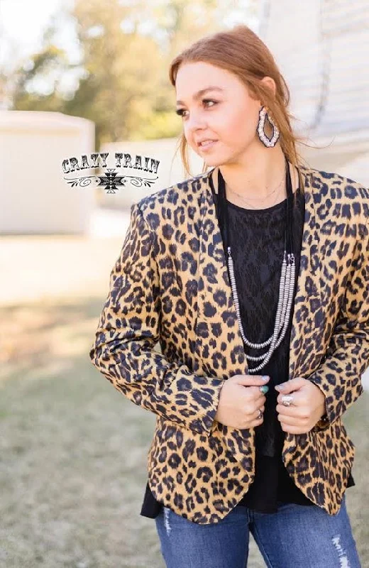 Weekend Shopping Made Better Boss Babe Leopard Blazer