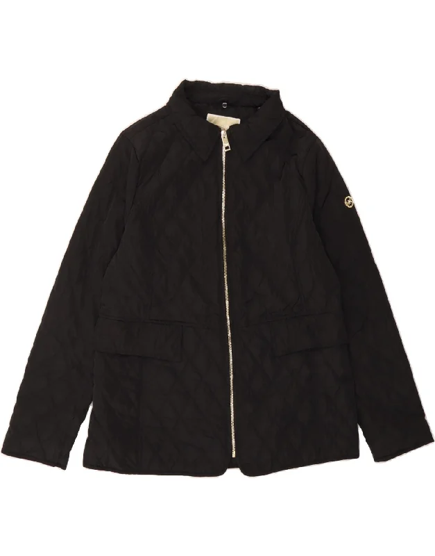 Price Rollback MICHAEL KORS Womens Quilted Jacket UK 16 Large Black Polyester