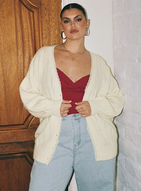 Weekend Flash Sale Oakleigh Cardigan Cream Curve