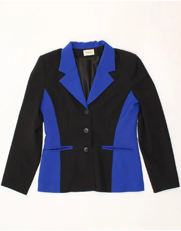 Mega Sale PIMKIE Womens 3 Button Blazer Jacket IT 44 Medium Black Colourblock