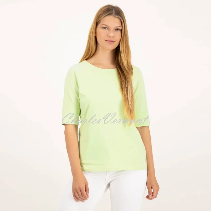Don't Wait Just White Half Sleeve Top - Style J1682-630 (Lime)