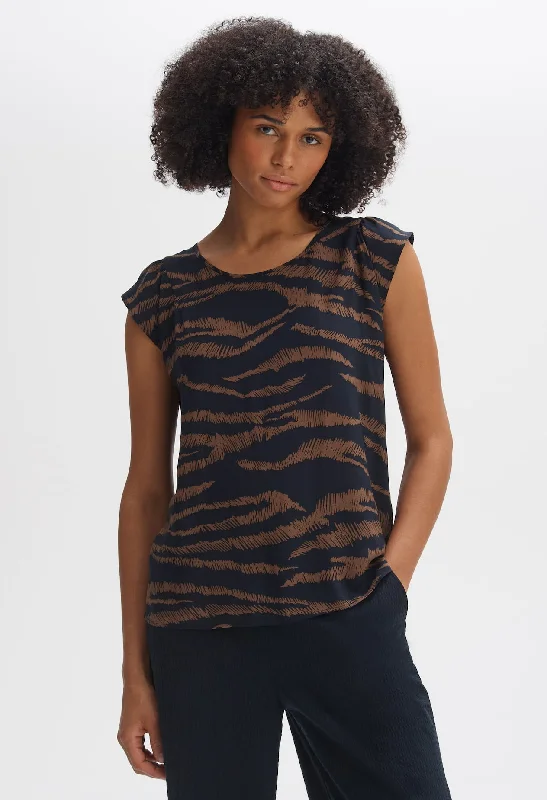 Weekend Deals That Thrill Fannie Safari Print Blouse