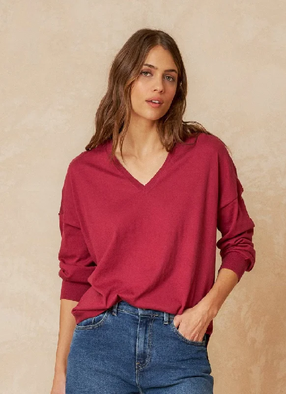 Stock Up and Save Indi & Cold Sophie Cotton V-Neck Sweater