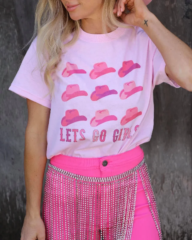 Price Slash Pink "Let's Go Girls" Graphic Tee