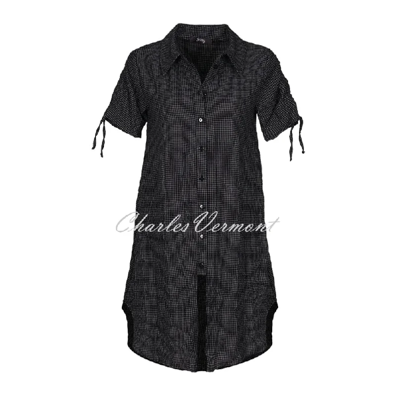 The Best Prices EverSassy Short Sleeve Buttoned Tunic/Dress – Style 62106 (Black)