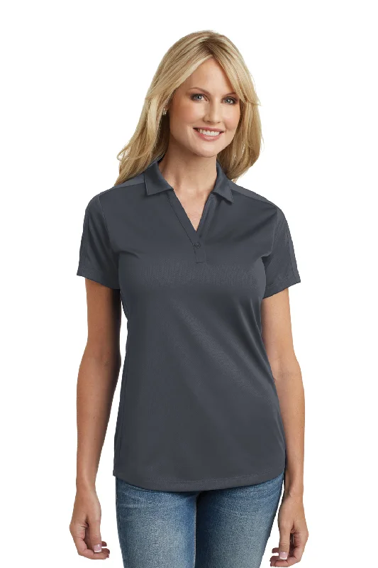 Big Deal Port Authority Womens Moisture Wicking Short Sleeve Polo Shirt - Graphite Grey Big Deal Port Authority Womens Moisture Wicking Short Sleeve Polo Shirt - Graphite Grey