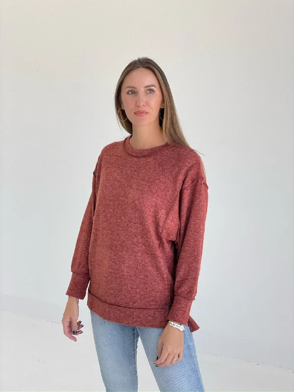 Extra Savings Camper Soft Sweater - Rust