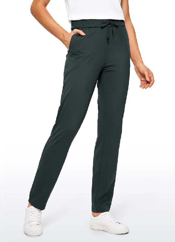 Take Action Stretch Drawstring Long Pants with Pockets 31''