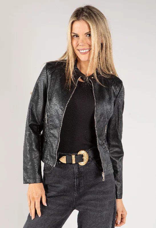 Super Deal Leather Biker Jacket