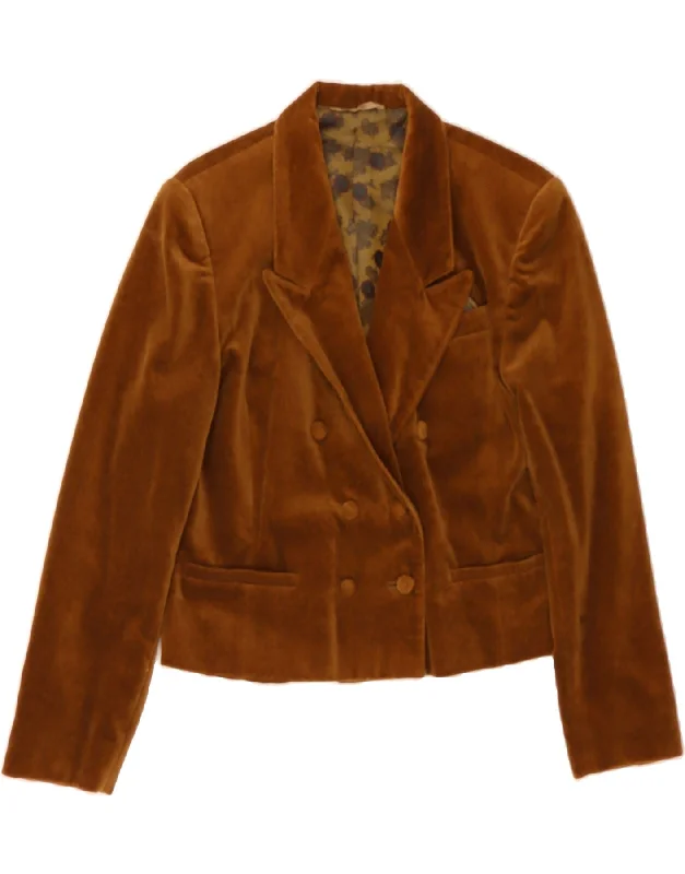 Major Savings BETTY BARCLAY Womens Double Breasted Blazer Jacket UK 14 Large Brown