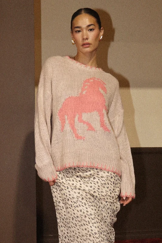 Closeout Sale Knitted Horse Sweater