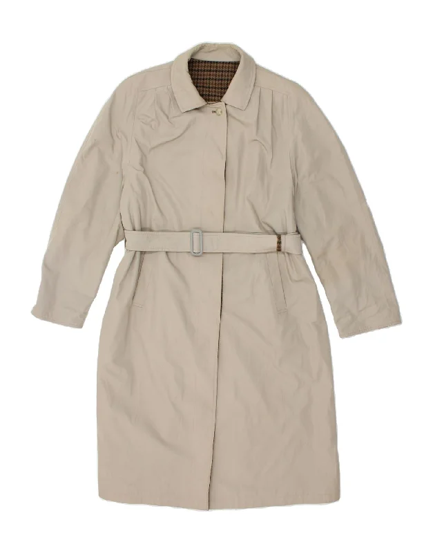Price Drop VINTAGE Womens Reversible Overcoat UK 10 Small Beige