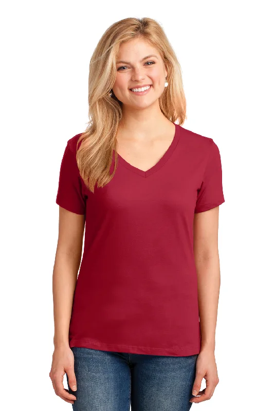 Weekend Bargains Galore Port & Company Womens Core Short Sleeve V-Neck T-Shirt - Red Weekend Bargains Galore Port & Company Womens Core Short Sleeve V-Neck T-Shirt - Red