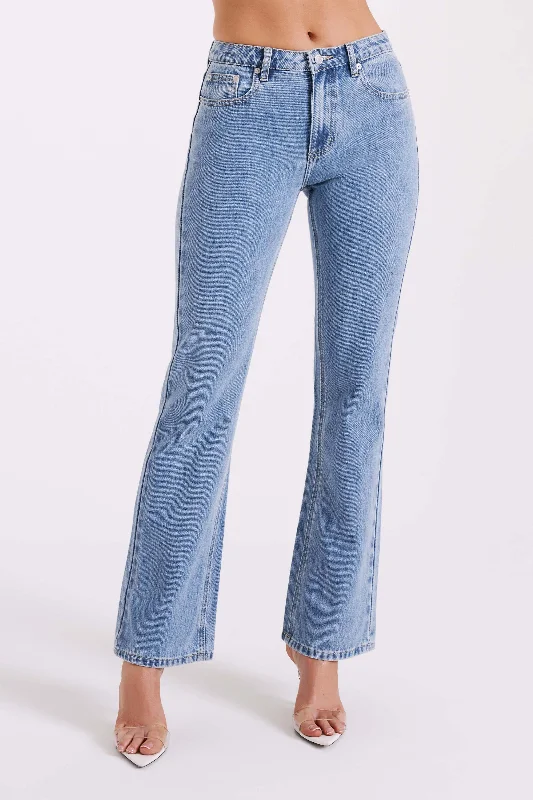 Amazing Deals Stephy Low Rise Straight Leg Denim Jean - Vintage Blue
