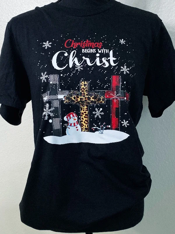 Special Savings Christmas Begins With Christ Graphic Tee