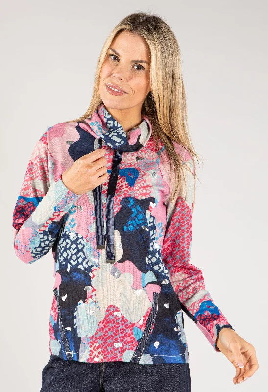 Discount Deals Mixed Print Lux Touch Knit Pullover