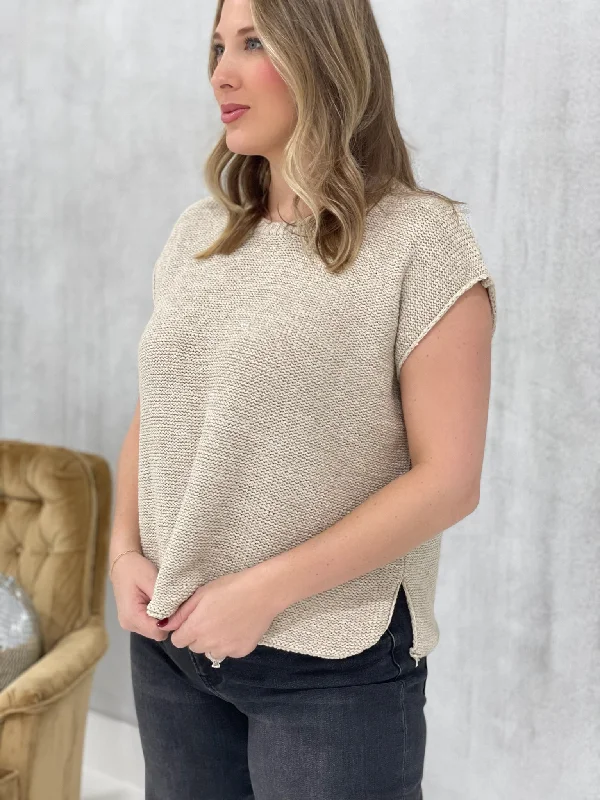 Weekend Savings Sensation Claiborne Sweater Vest - Sand Beige
