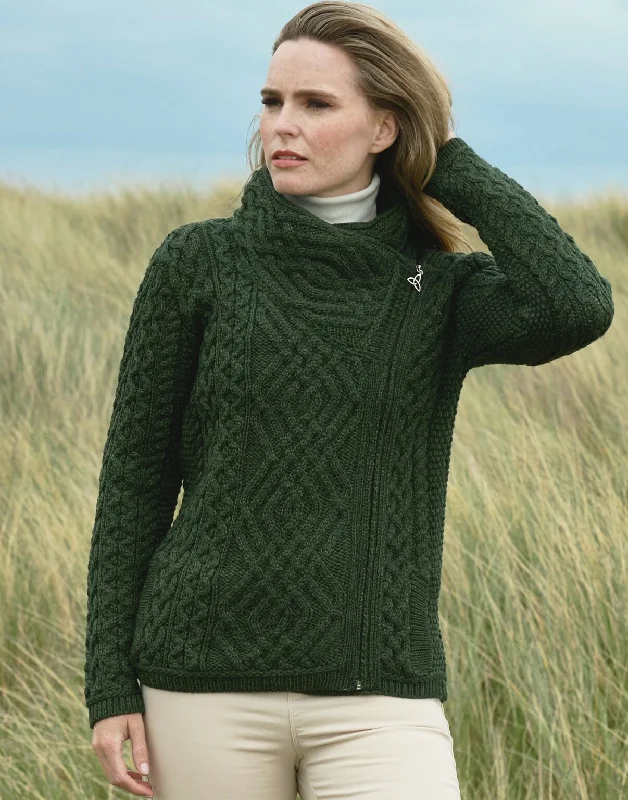 Weekend Discounts You Deserve Aran - Shannon Cardigan - Army Green