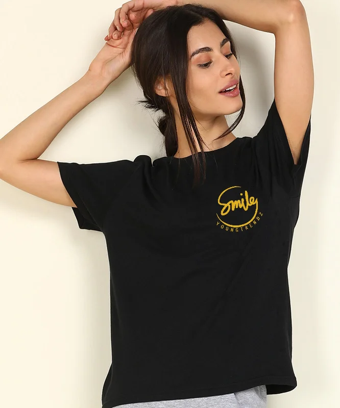 Weekend Wonders Await! Womens Regular Fit Printed T Shirt