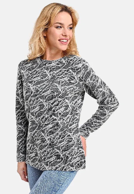 Epic Deals Soft Touch Swirl Print Top