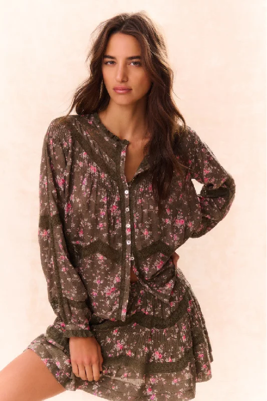 Bonus Offer Ravelle Floral Button Down Top