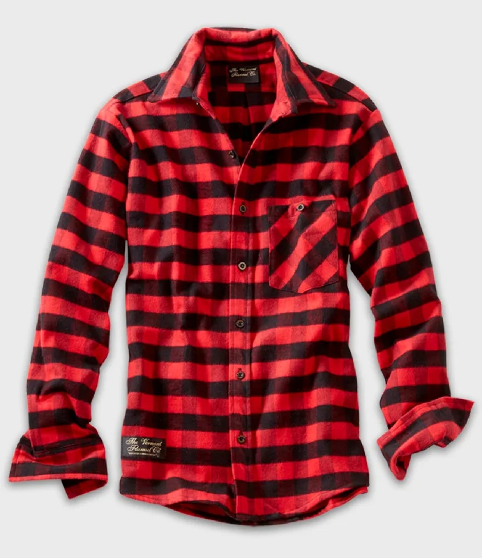 Price Rollback Fitted Flannel Shirt - Red Buffalo