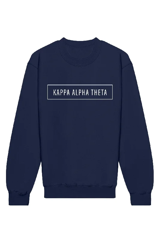 Weekend Deals That Excite Kappa Alpha Theta Blocked Crewneck Sweatshirt