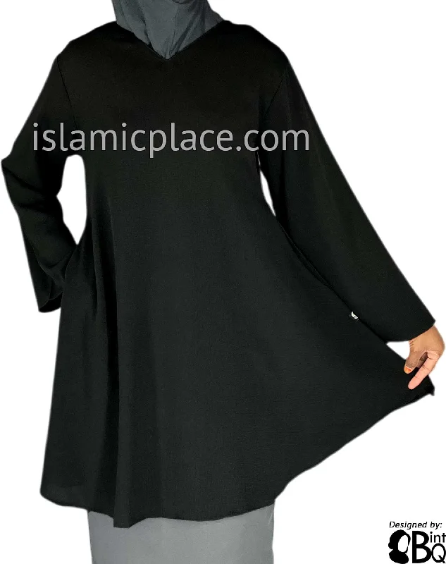 Weekend Discounts to Grab Black - Shireen Style Kameez Tunic Top by BintQ - BQ51