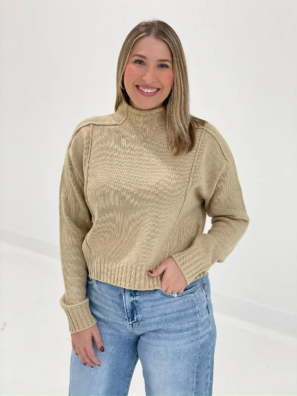 Closeout Sale Reverting Back Sweater - Taupe *CM