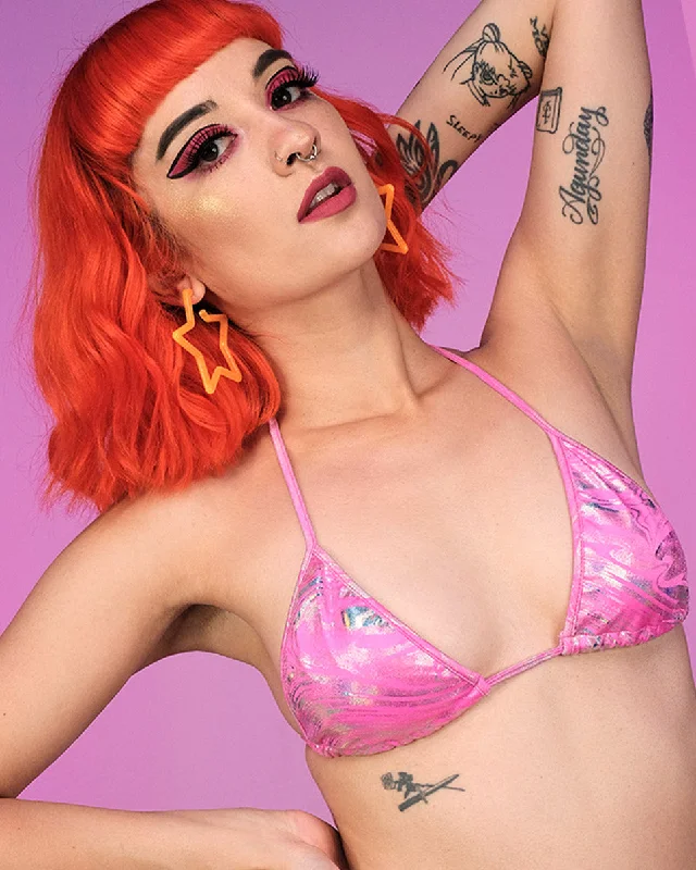 Clearance Items Hypnotic Pink Bikini Tie Top