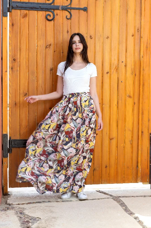 Special Discount Colored Sunlit Stroll Maxi Skirt