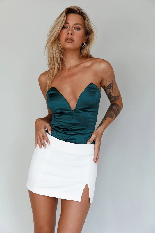 Daily Deals Minti Strapless Bodysuit Green