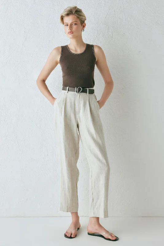 Bargain Prices Goldie Linen Pants Oatmeal