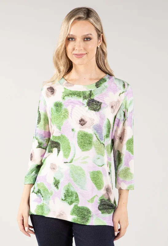 Early Bird Discount Soft Touch Floral Knit Pullover