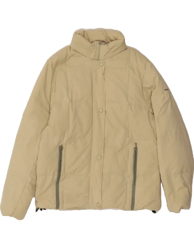 The Best Prices CHAMPION Womens Hooded Padded Jacket UK 14 Medium Beige