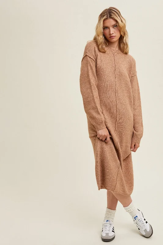 Hot Buy Brushed Sweater Midi Dress