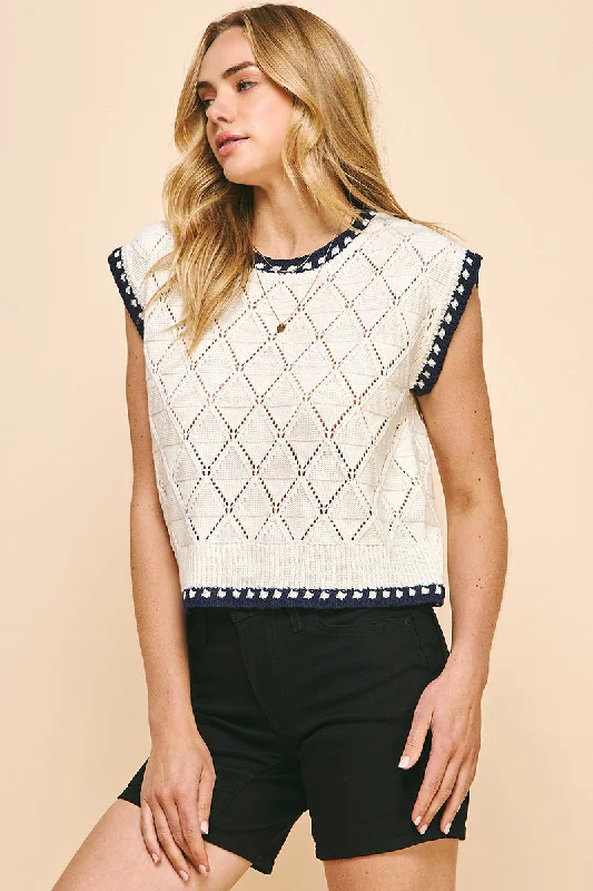 Savings Galore Crochet Sweater Top