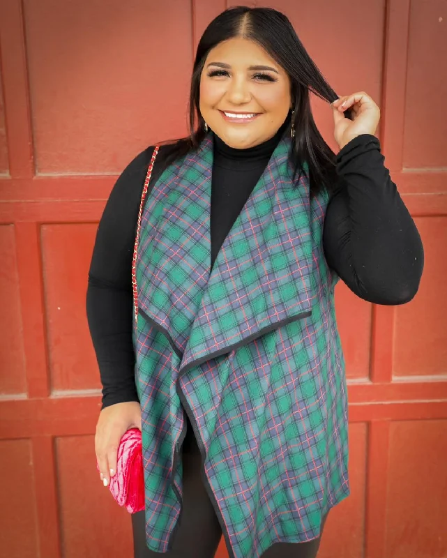 Weekend Deals That Spark (PLUS) Gracey Green Plaid Vest