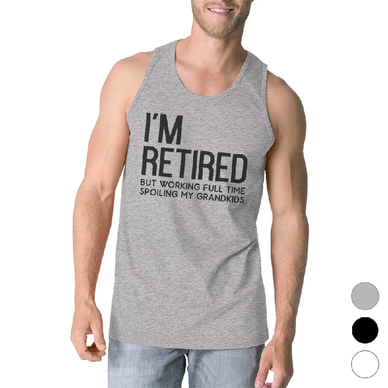 Price Meltdown Retired Grandkids Mens Unique Comfortable Graphic Sleeveless Top