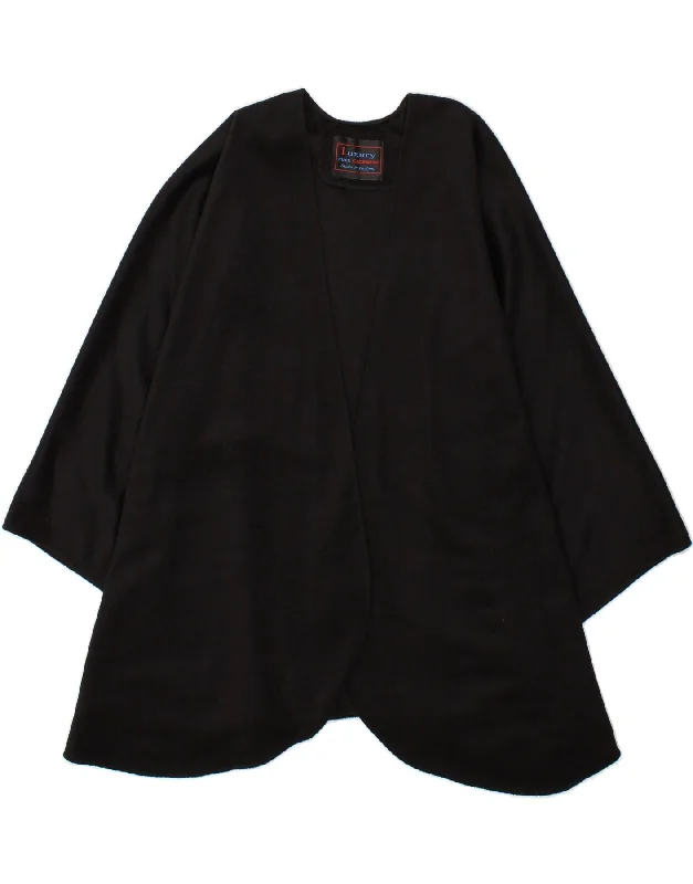 Final Clearance VINTAGE Womens Poncho Coat One Size Black Cashmere